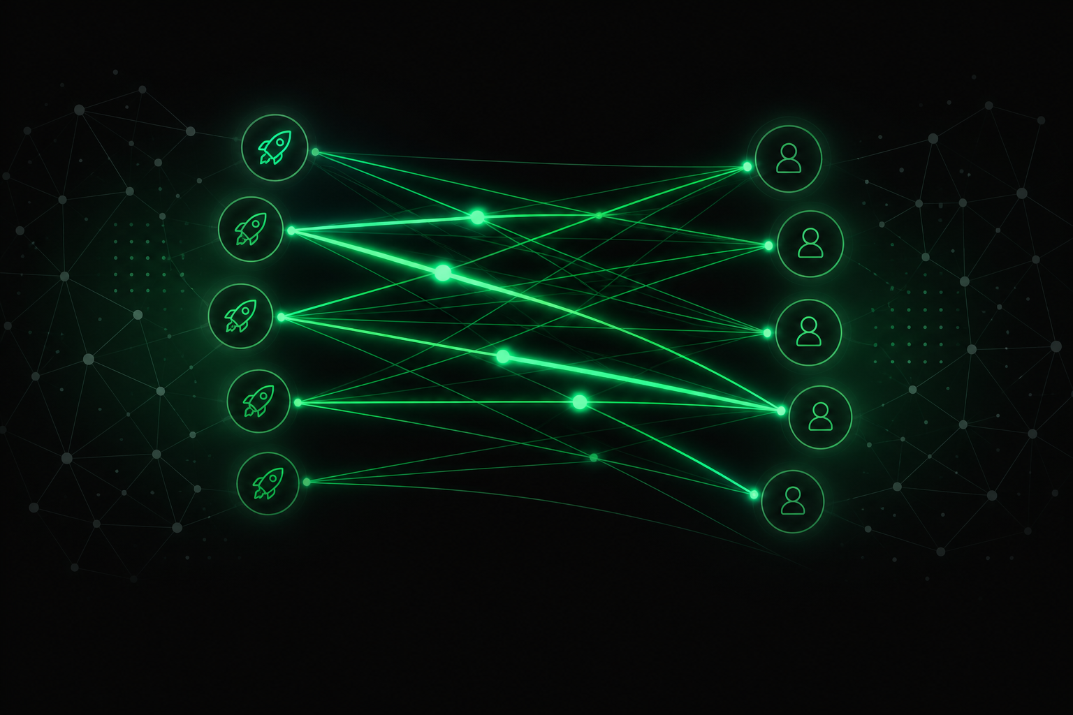 Abstract illustration of graph candidate generation before ranking